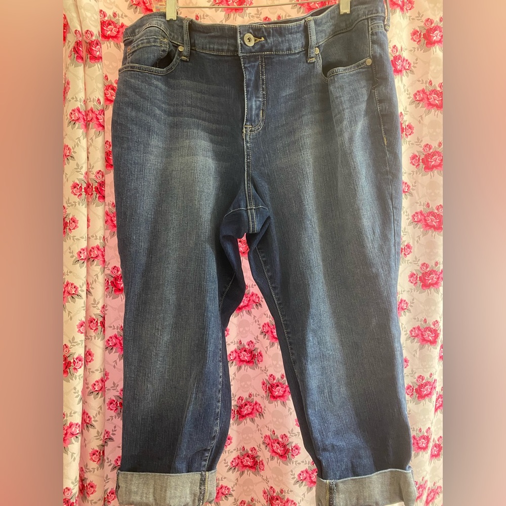 Torrid, Ankle Jeans (rolled up to be cropped), Size 22XS, GUC